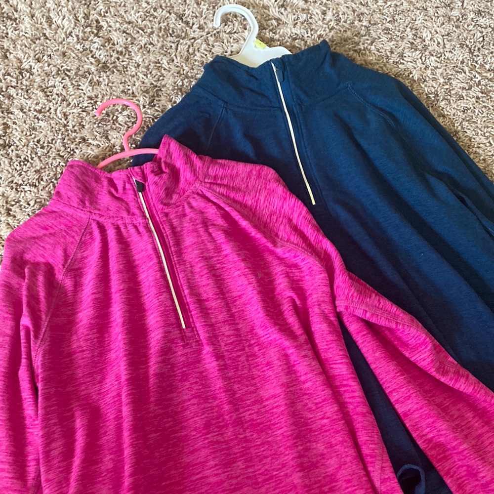 2 active wear zip ups